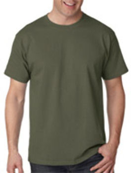Hanes Adult Tagless T-Shirt Fatigue Green M
