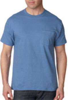 Hanes Adult Beefy-T T-Shirt with Pocket Denim Blue 2XL