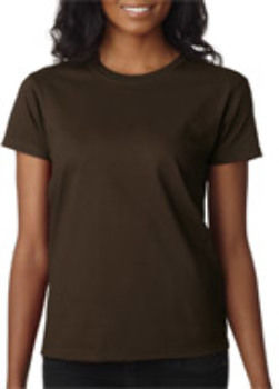 Gildan Ladies' T-Shirt Dark Chocolate M
