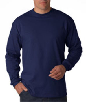 Hanes Adult Beefy-T Long-Sleeve T-Shirt Navy XL