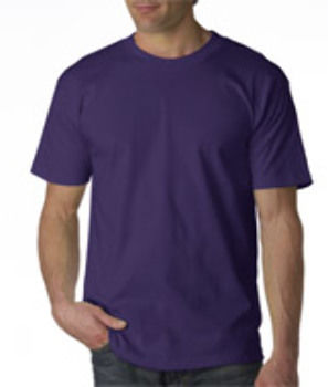 Bayside Adult Short-Sleeve Cotton Tee Purple 2XL