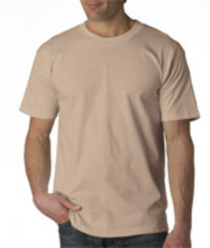 Bayside Adult Short-Sleeve Cotton Tee Sand M