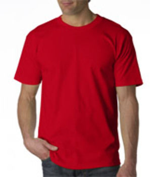 Bayside Adult Short-Sleeve Cotton Tee Red L