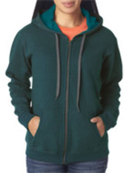 Gildan Missy Fit Zip Hooded Sweatshirt Midnight L