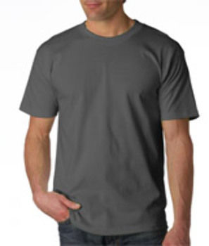 Bayside Adult Short-Sleeve Cotton Tee Charcoal L