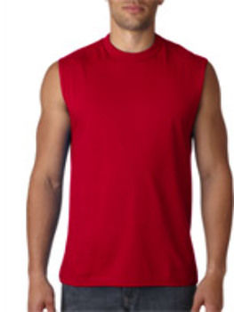 Jerzees Adult HiDENSI-T Sleeveless T-Shirt True Red L