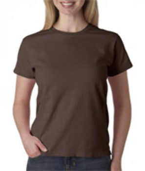 Chouinard Ladies' Ring-Spun Cotton Tee Chocolate PgmDye M
