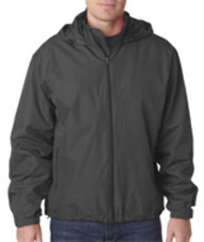 UltraClub Adult Micro-Poly Fleece-Lined Jacket, Charcoal, M