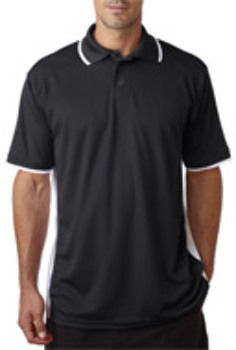 Badger B-Dry Colorblock Polo Black/ White L