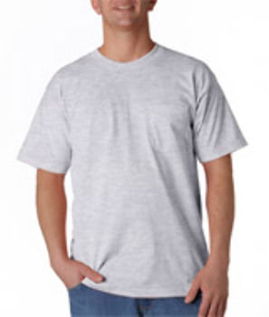 Bayside Adult Union Made Cotton Pocket Tee AshXL
