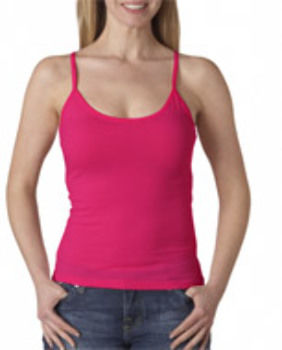 Anvil Ladies' Spaghetti Strap Tank Top Hot Pink XL