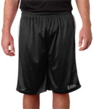 Badger Adult 9"" Challenger Shorts, Black/ White, 3XL
