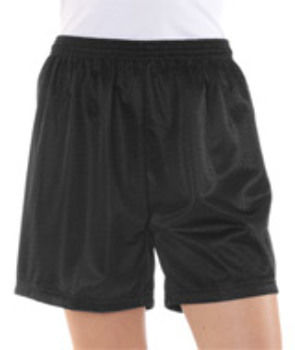 Badger Ladies' Mesh/Tricot 5"" Shorts, Black, M