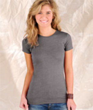 LA T Juniors' Fine Jersey Vintage Longer Length T-Shirt Vintage Charcoal 2XL