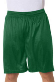 Badger Adult Mesh/Tricot 9"" Shorts, Kelly Green, 2XL