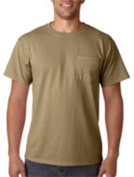 Jerzees Adult Heavyweight BlendT-Shirt with Pocket Khaki Brown M