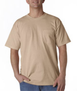 7100 Bayside Adult Short-Sleeve Tee with Pocket Sand 3XL