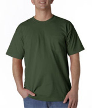 7100 Bayside Adult Short-Sleeve Tee with Pocket Forest Green 2XL