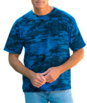 Code V Adult Overdye Camouflage T-Shirt Blue M