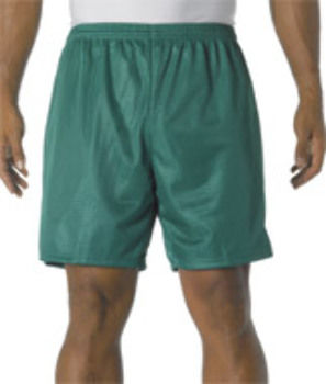 Adult 7"" Lined Tricot Mesh Shorts, Forest, 4XL