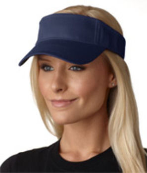 Adams Ace Vat-Dyed Twill Visor, Navy, One