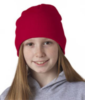 UltraClub Knit Beanie, Red, One
