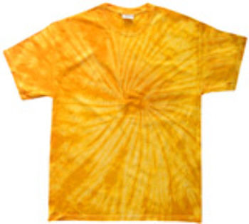 tie dye Youth Tie-Dyed Cotton Tee, Gold Spider, L