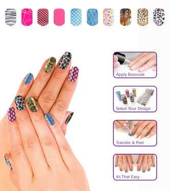 10pc Fancy Nail Foils Set