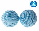2 Eco Friendly Washing Cermaic Balls - All Natural, Checmical Free, Fragrance Free Laundry Detergent Alternative - Reusable - Light Blue