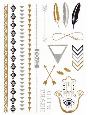 Metallic Jewelry Temporary Tattoo Pack -  Dream