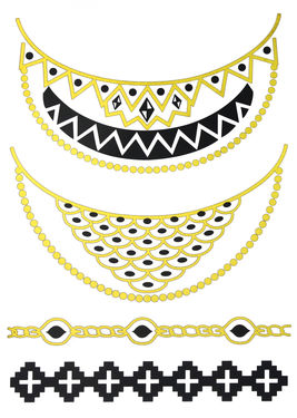 Metallic Jewelry Temporary Tattoo Pack -  Heritage