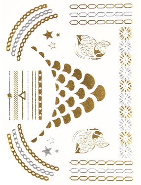 Metallic Jewelry Temporary Tattoo Pack -  Glamor