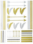 Metallic Jewelry Temporary Tattoo Pack -  Arrow