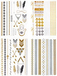 Metallic Jewelry Temporary Tattoo Pack -  4pc Set