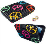 Jeweled Aluminum Wallet - Peace