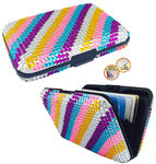 Jeweled Aluminum Wallet - Rainbow