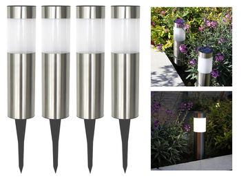 Solar Post Garden-Pathway LED Lights - Set of 4