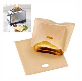 Non Stick Toaster Bags – Reusable Sandwich Grilling Bags - 4pc Set