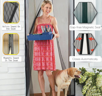 Premium Magnetic Mesh Screen Door - Regular