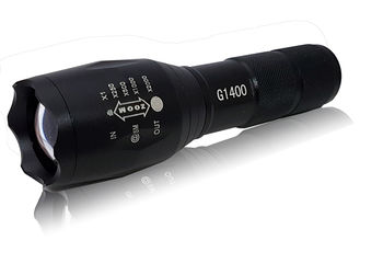 1 - G1400 Portable Zoomable Tactical LED Flashlight - 2500 Lumens