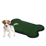Dog Bone Potty Pad - Indoor Outdoor Doggie Pet Grass Patch Bathroom