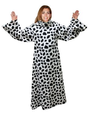 Soft Fleece Blanket With Sleeves - Dalmatian