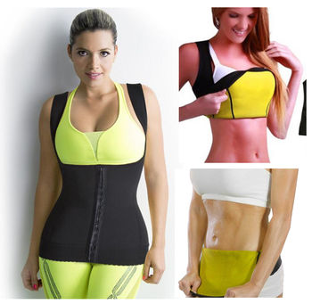 Hot Thermal Body Shaping Sweat Neoprene Slimming U Vest With Clips
