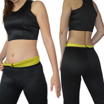 Hot Thermal Body Shaping Sweat Neoprene Slimming Capri Pants