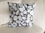 Beach Stone Pebbles Decorative Throw Pillow Case 17" X 17"
