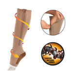 Copper Energy Infused Zipper Compression Socks - Zip Up Circulation Pressure Stockings - 2 Pairs