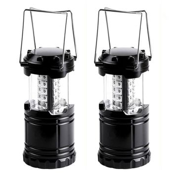 2 - Military Tough Tac Light Collapsible LED Tactical Lantern - Ultra Bright & Portable -  For Hiking Camping Home Power Outages or Other Emergencies