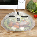 Magnetic Microwave Cover Collapsible Anti-Splatter Food Lid Guard with Steam Vent - Hovering Sticks To Top Food Shield,  BPA Free, Dishwasher Safe