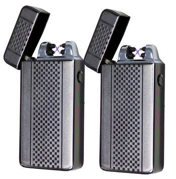2 Tactical Dual Arch Beam Lighter - As Seen On TV USB Electric Plasma Torch Tac Lighter /w Gift Box