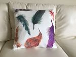 Throw Pillow Cover Tribal Feather Digital Print 17" X 17" - Sofa Cushion Pillow Case